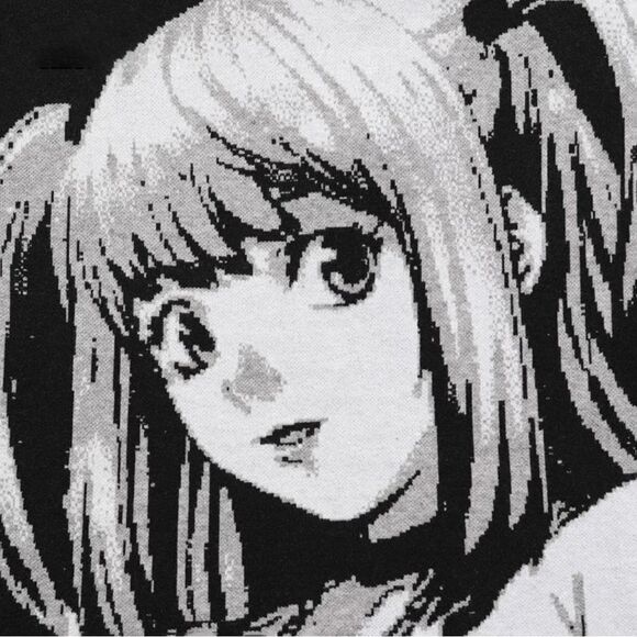 Death Note L Misa Anime Y2K Sweater Size Medium - Picture 2 of 5